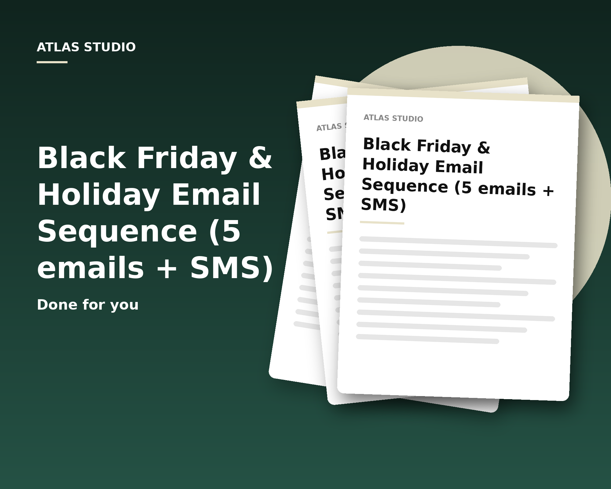 Black Friday & Holiday Email Sequence (5 emails + SMS)